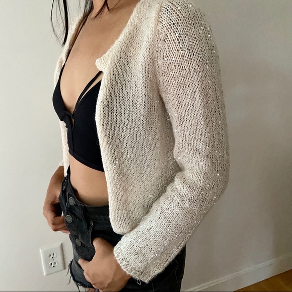 H&M Sequined White Cardigan - Picture 2 of 5